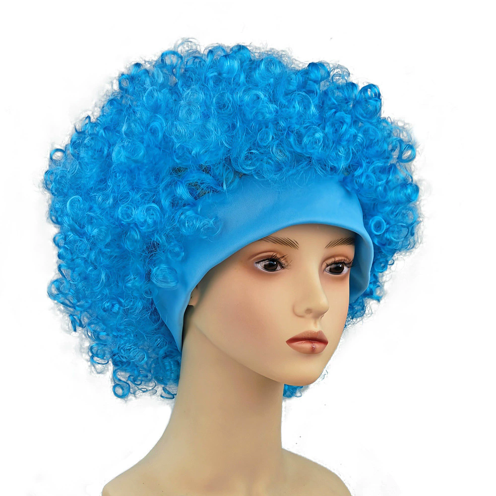 Flag Color Fan Wig with Headband – Printed National Team Wig for World Cup & Euro Cup Fans