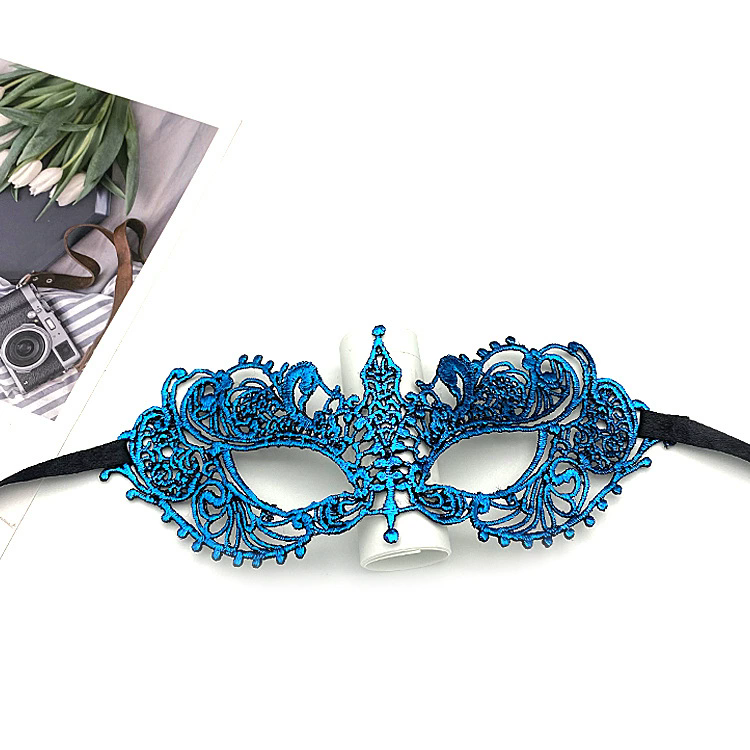 Sexy Colorful Lace Mask – Shapeable Gold Stamped Half Face Masquerade Eye Mask for Women, Halloween Costume & Dance Party