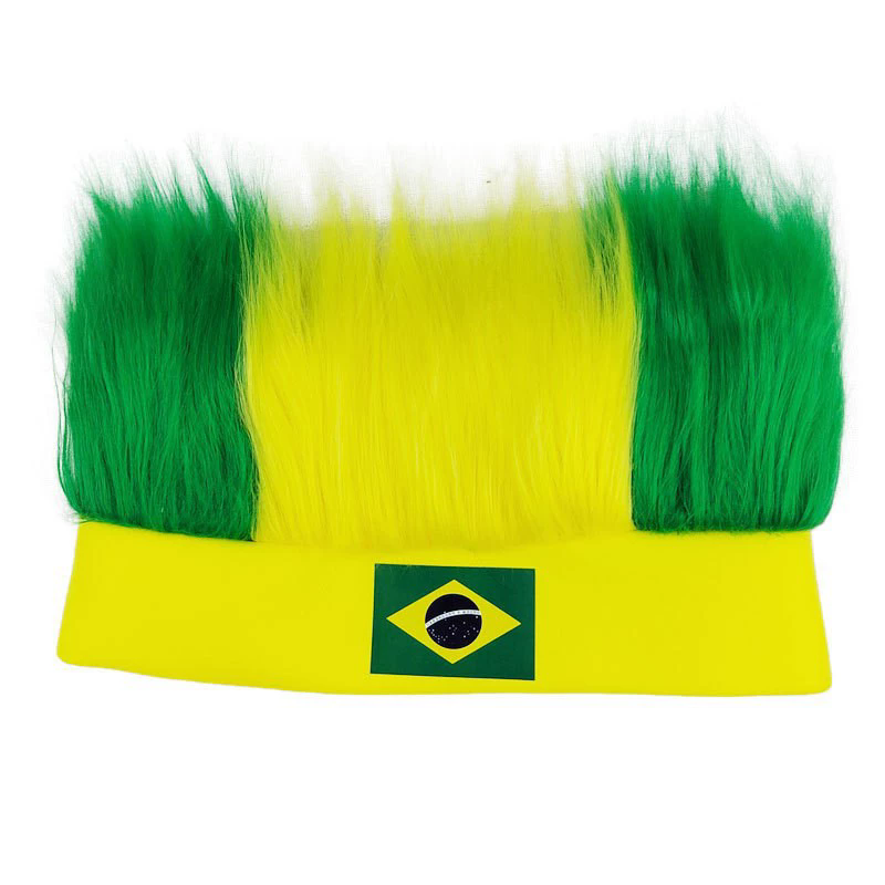 Custom Flag Color Plush Headband – Wholesale Fuzzy Headband Wig for World Cup Fan Props