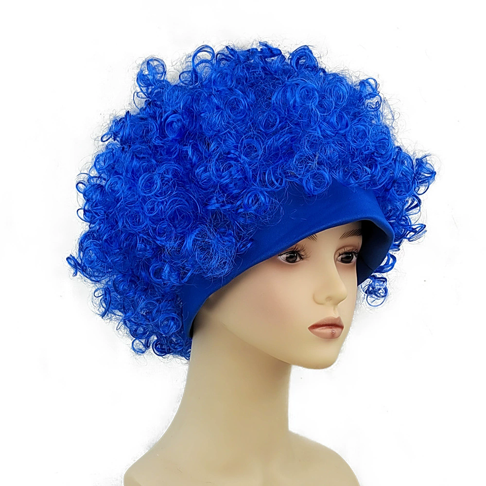 Flag Color Fan Wig with Headband – Printed National Team Wig for World Cup & Euro Cup Fans