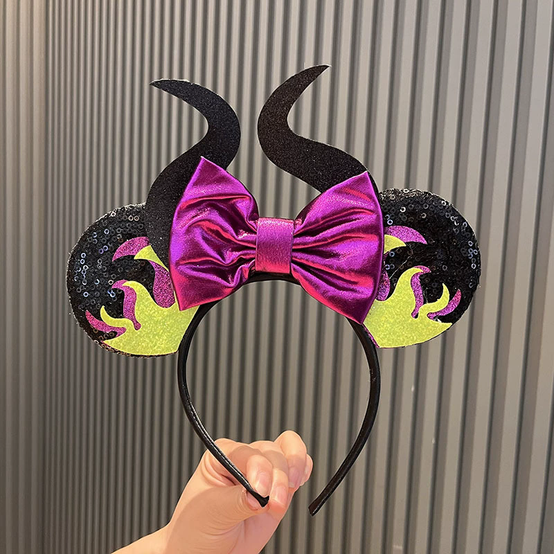 Devil Pumpkin Headband – Halloween Horned Pumpkin Hairband for Women & Kids Costume Party Prop