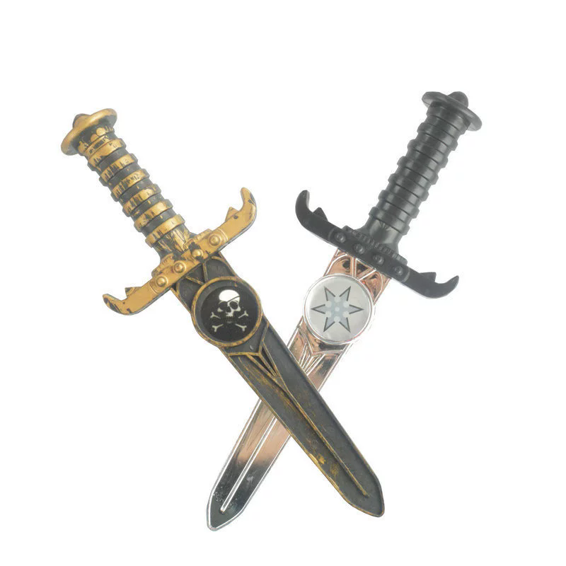 Skull Handle Dagger Prop – Plastic Small Knife for Assassin Halloween Costume Party