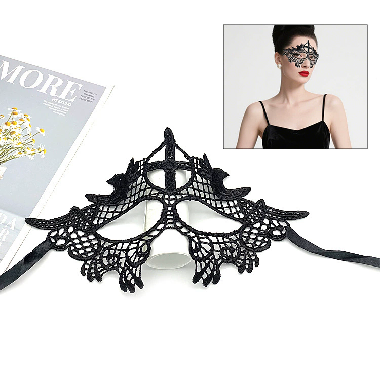 Shapeable Lace Mask – Malleable Half Face Eye Mask for Women, Bendable Black Masquerade Mask for Adult Party & Dance& Halloween Yard Decor