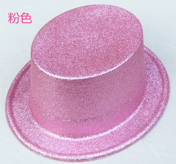 Gold Glitter Plastic Top Hat – Extra High Lincoln Stovepipe Hat for Magician & Jazz Costume Prop