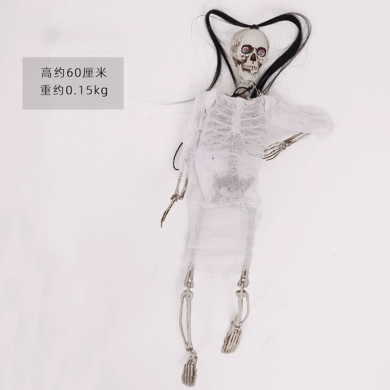 Halloween Skeleton Decoration | Day of the Dead Skull Ornament for Party | Witch, Clown, Pirate Outdoor Haunted House Props