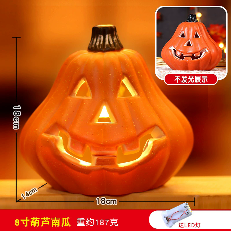 Light Up Halloween Pumpkin – Jack O Lantern LED Lamp for Party Decoration