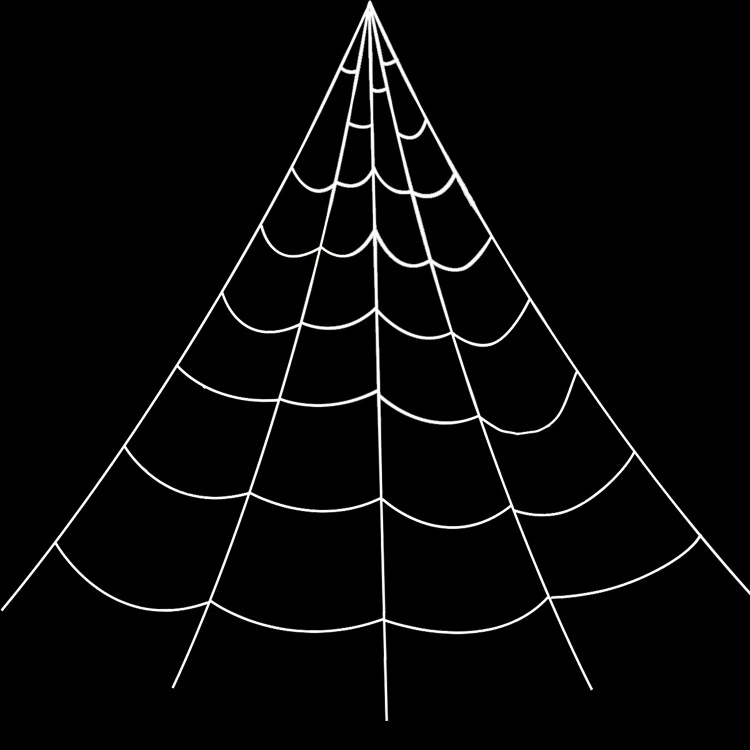 Triangular Spider Web Prop – Large 3D Halloween Cobweb for Prank, Haunted House & Outdoor Yard Decoration