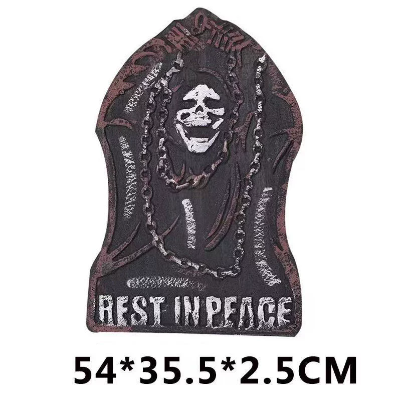 3D Foam Tombstone – Lightweight Halloween Gravestone with Realistic Stone Texture for Haunted Yard & Cemetery Decor