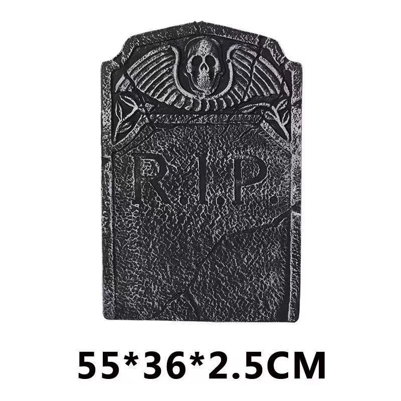 3D Foam Tombstone – Lightweight Halloween Gravestone with Realistic Stone Texture for Haunted Yard & Cemetery Decor