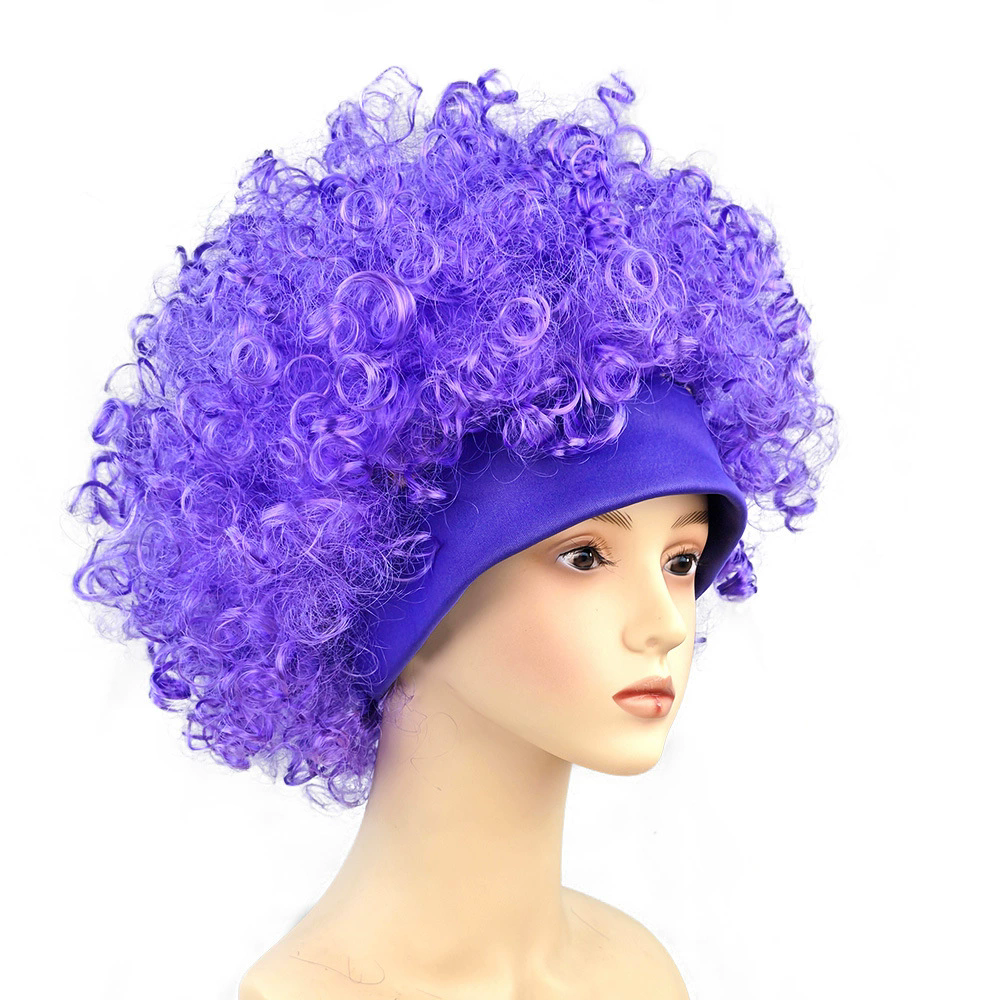 Flag Color Fan Wig with Headband – Printed National Team Wig for World Cup & Euro Cup Fans