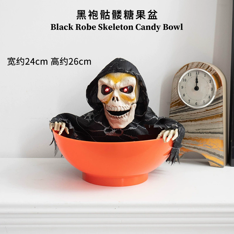 Electric Sensor-Activated Walking Ghost Hand Candy Bowl – Halloween Motion Sensor Decoration for Bar, Party, Haunted House
