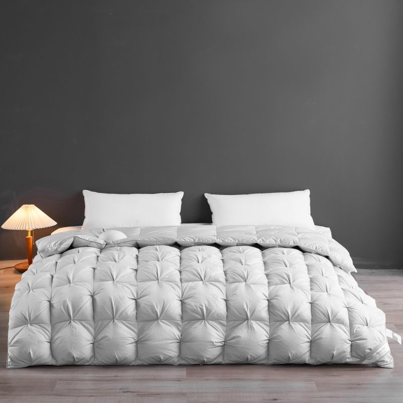 100% Cotton Down Comforter - 95% White Duck Feather Filling