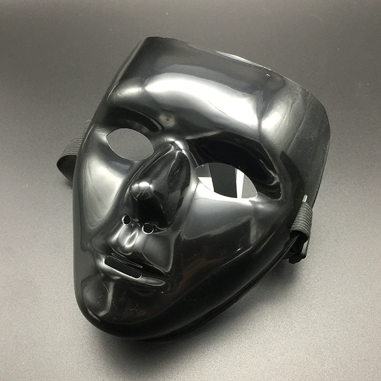 Full Face Masquerade Mask – Hand Painted White Eye Mask for Men, Street Dance, Cosplay & Halloween Costume