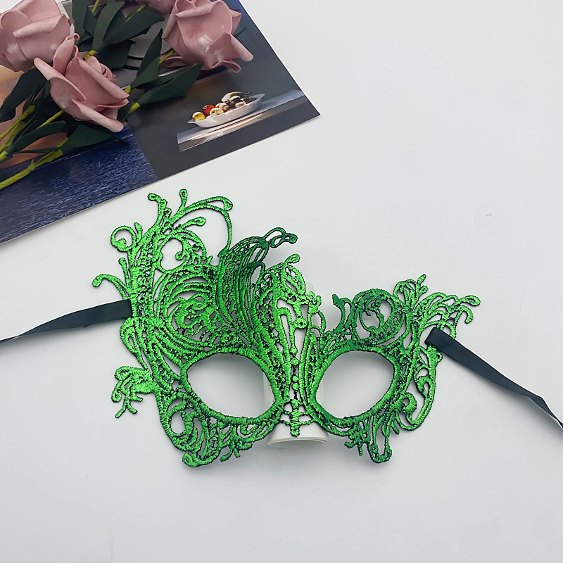 Gold Phoenix Lace Mask – Half Face Sexy Eye Mask for Women, Flame Pattern Masquerade Mask for Adult Halloween Party