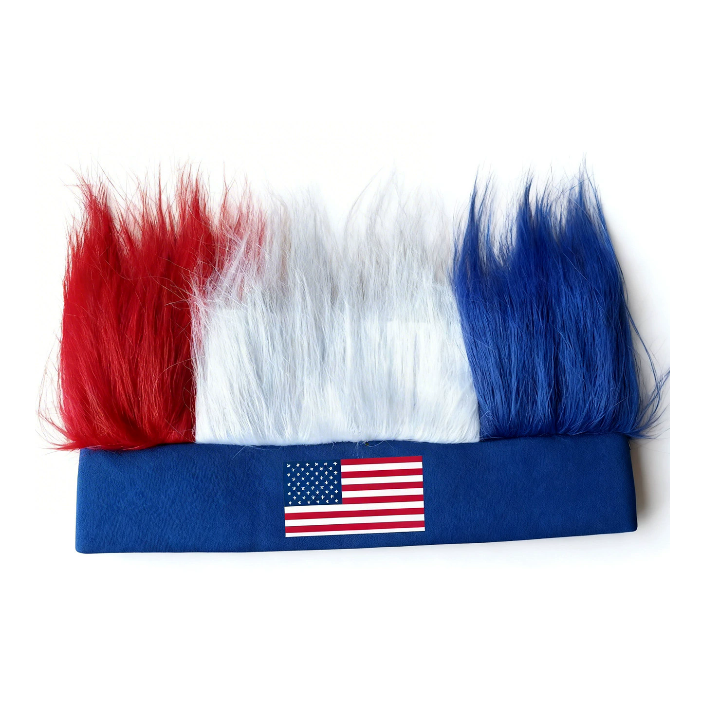 Custom Flag Color Plush Headband – Wholesale Fuzzy Headband Wig for World Cup Fan Props