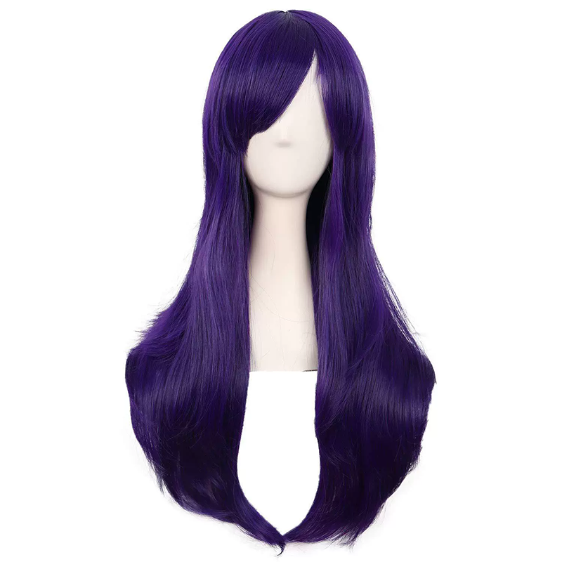 70cm Long Curly Anime Wig – Colorful Long Curls Cosplay Wig for Women & Girls Halloween Costume