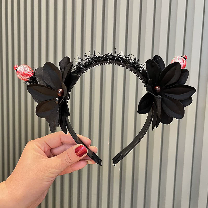 Devil Pumpkin Headband – Halloween Horned Pumpkin Hairband for Women & Kids Costume Party Prop