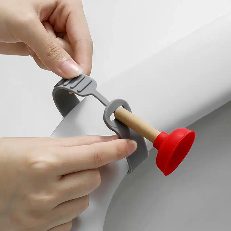 mini plunger shaped adjustable silicone toilet seat lifter anti-dirty bathroom lifting tool