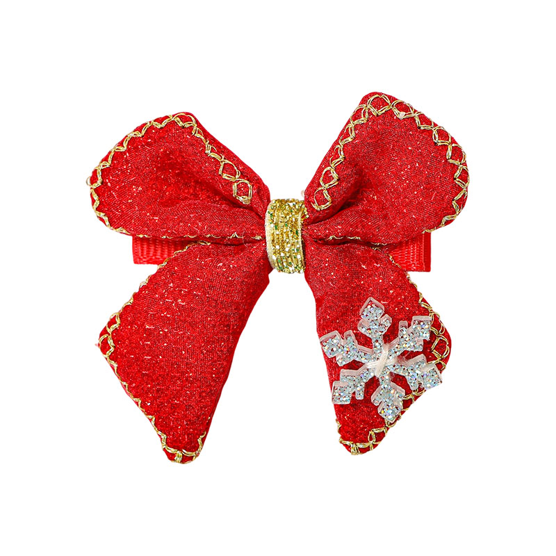 Christmas Red Bow Hair Claw – Holiday Red Velvet Bow Clip for Xmas Party New Year Gift