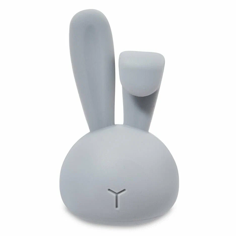 close-up perforated tea cavity hanging bunny ear silicone tea strainer texture detail