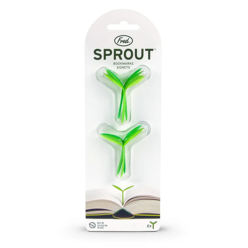 leaf sprout bookmark retail hang card packaging shot