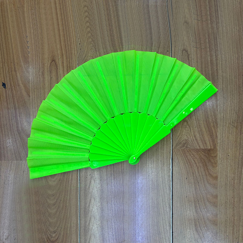 Green Party Fan – Foldable Hand Fan for Summer Wedding Decoration Guest Favor