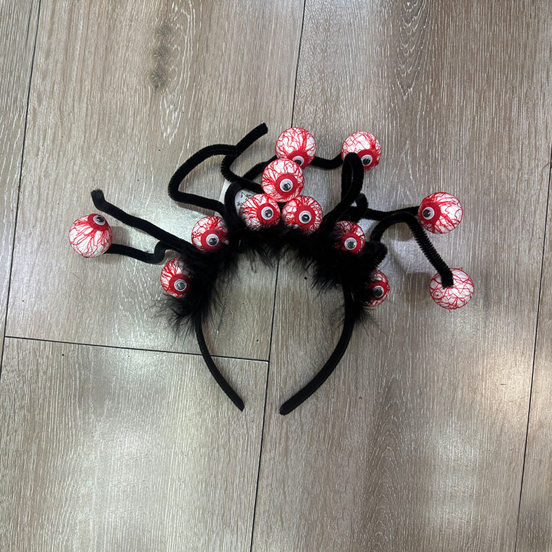 Bloody Eyeball Spider Headband, Creepy Bloodshot Eye Tentacle Hair Hoop for Halloween Horror Cosplay Costume Accessory