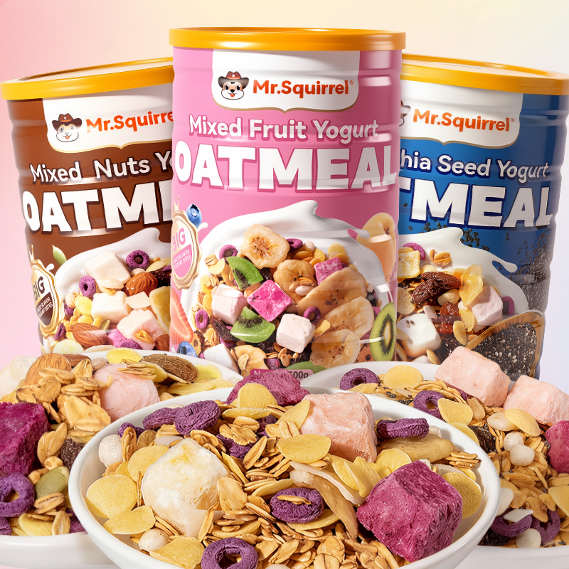Mr. Squirrel® Triple-Flavor Yogurt Oatmeal