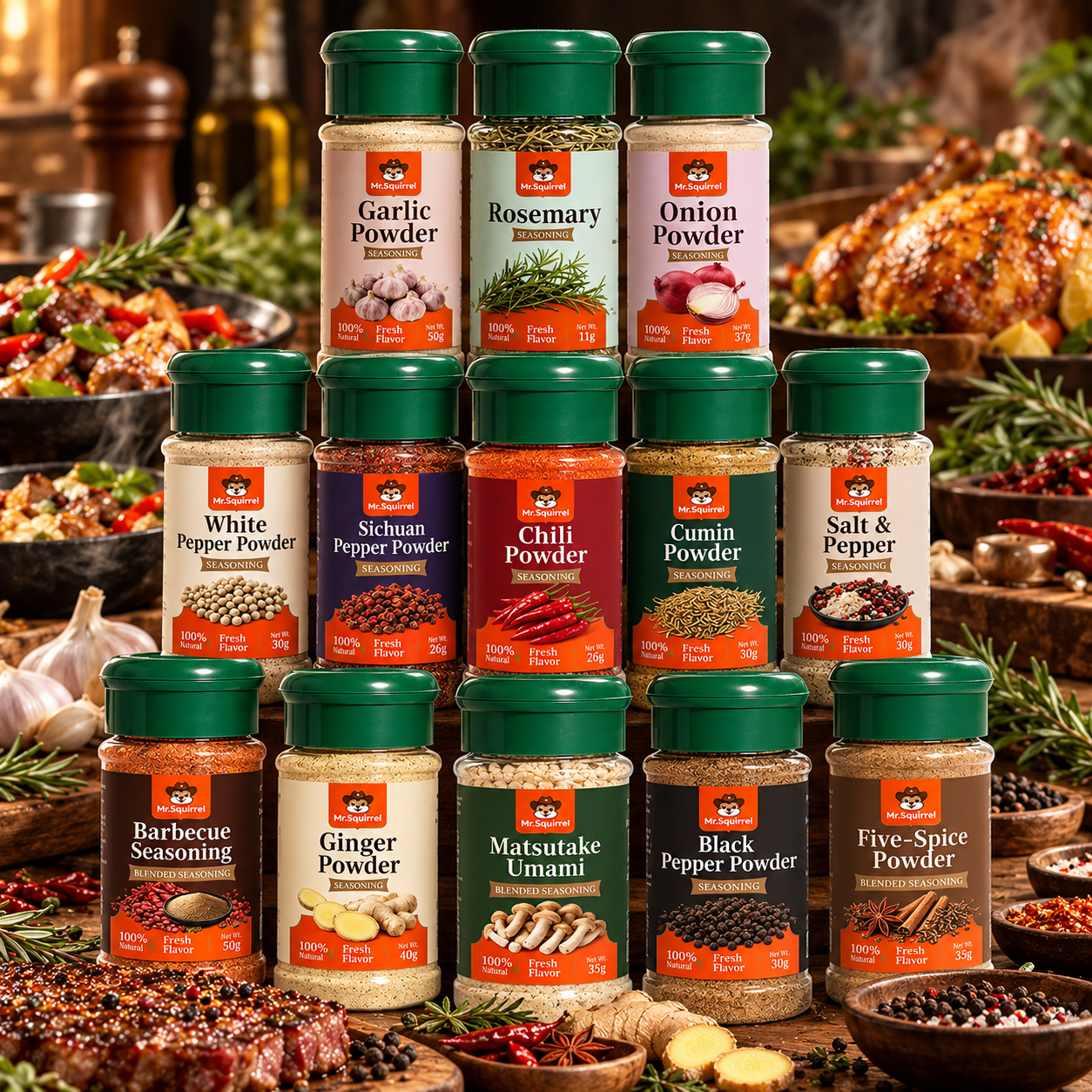 Mr. Squirrel® Natural Seasoning Powder Set