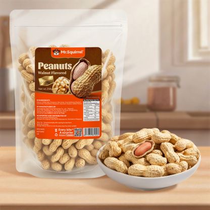 Mr. Squirrel® Roasted Peanuts – Garlic & Walnut Flavors