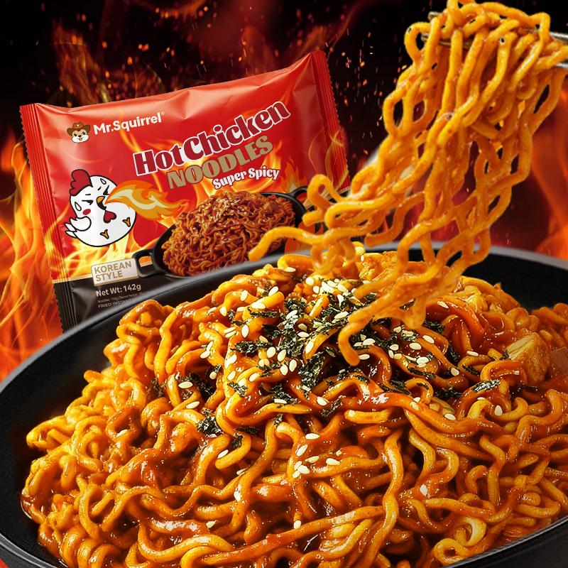 Mr. Squirrel® Spicy Korean-Style Instant Noodles (5-Pack)