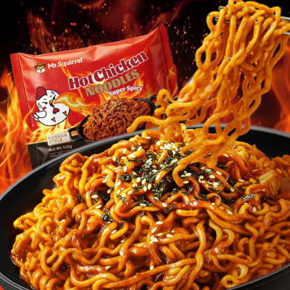 Mr. Squirrel® Spicy Korean-Style Instant Noodles (5-Pack)