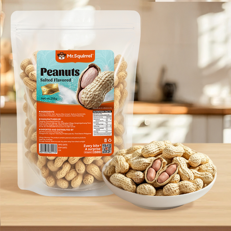 Mr. Squirrel® Roasted Peanuts – Garlic & Walnut Flavors