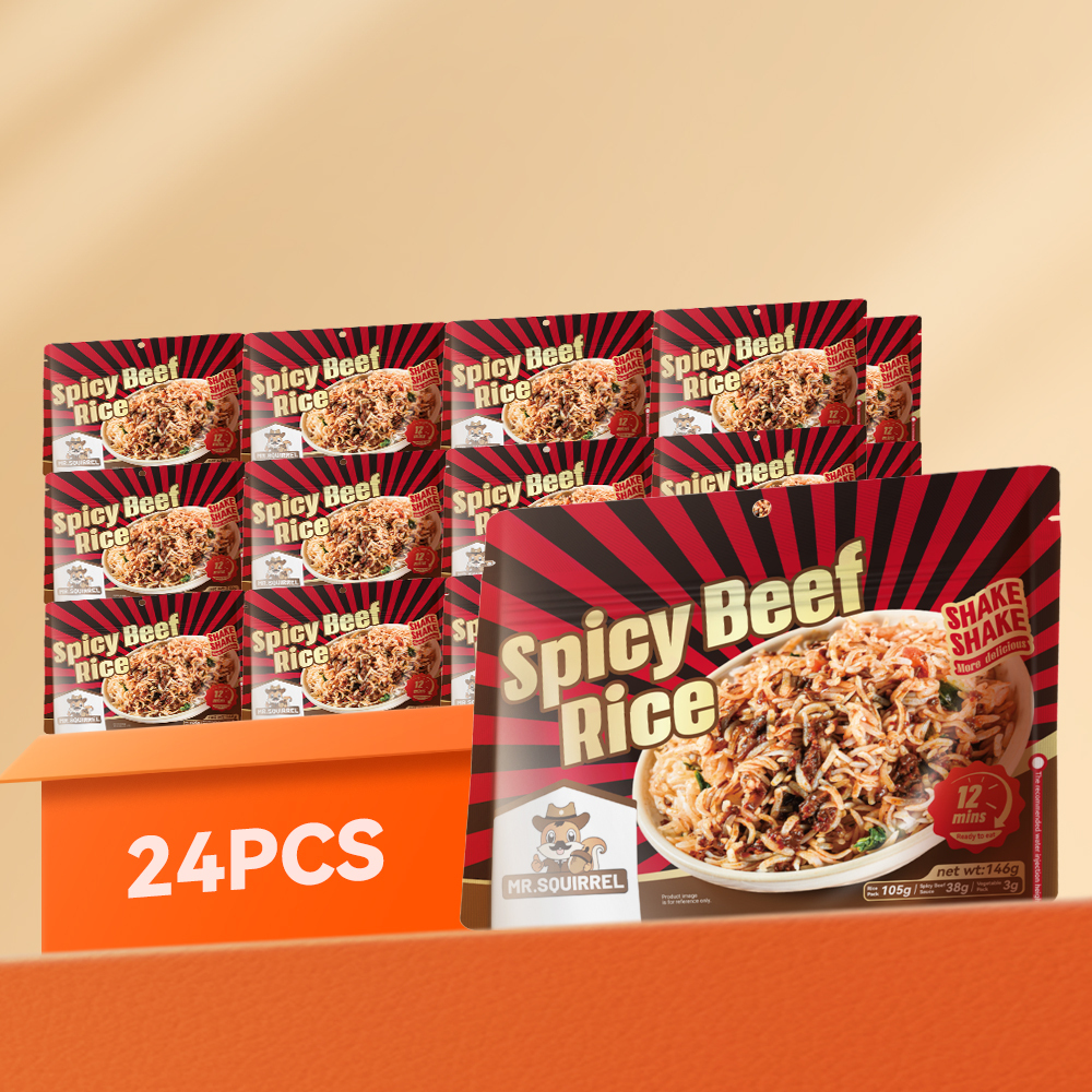 Mr. Squirrel® Spicy Beef Self-Heating Rice Meal (Wholesale)