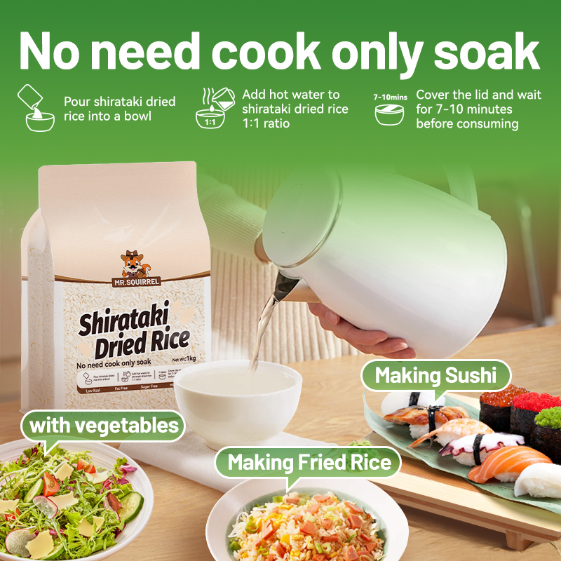 Mr. Squirrel® Dried Shirataki Rice