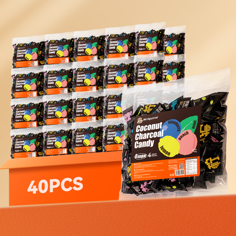 Mr. Squirrel® Coconut Charcoal Mint Candy （wholesale）