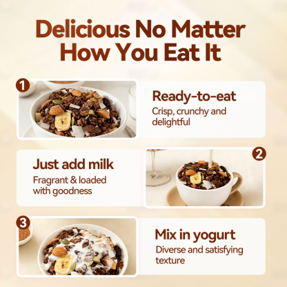 Mr. Squirrel® Black Chocolate Nut Oatmeal