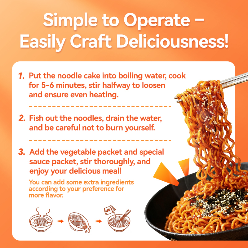 Mr. Squirrel® Spicy Korean-Style Instant Noodles (5-Pack)