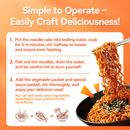 Mr. Squirrel® Spicy Korean-Style Instant Noodles (5-Pack)
