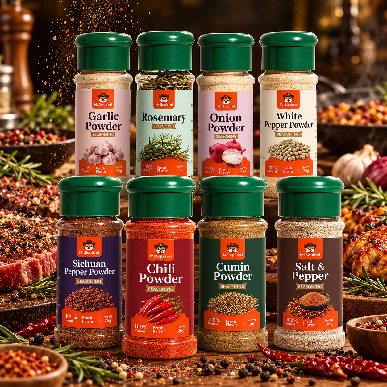 Mr. Squirrel® Natural Seasoning Powder Set