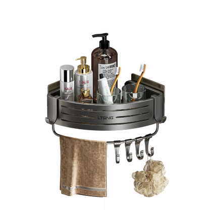 Bathroom Suction Cup Triangle Basket Shelf - No-Drill Wall-Mounted Storage Rack for Bathroom Vanity Corners, Toilet and Wall-Mounted Organization