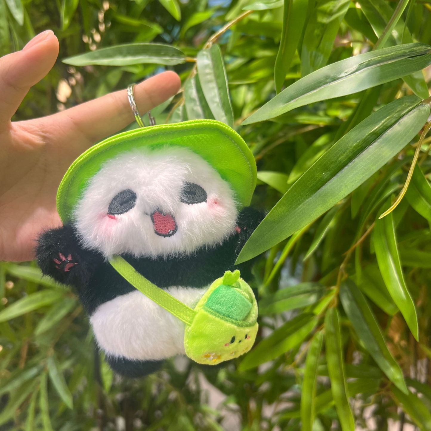 Cute Panda Plush Charm - Backpack Keychain, Travel Bag Decoration Plush Pendant