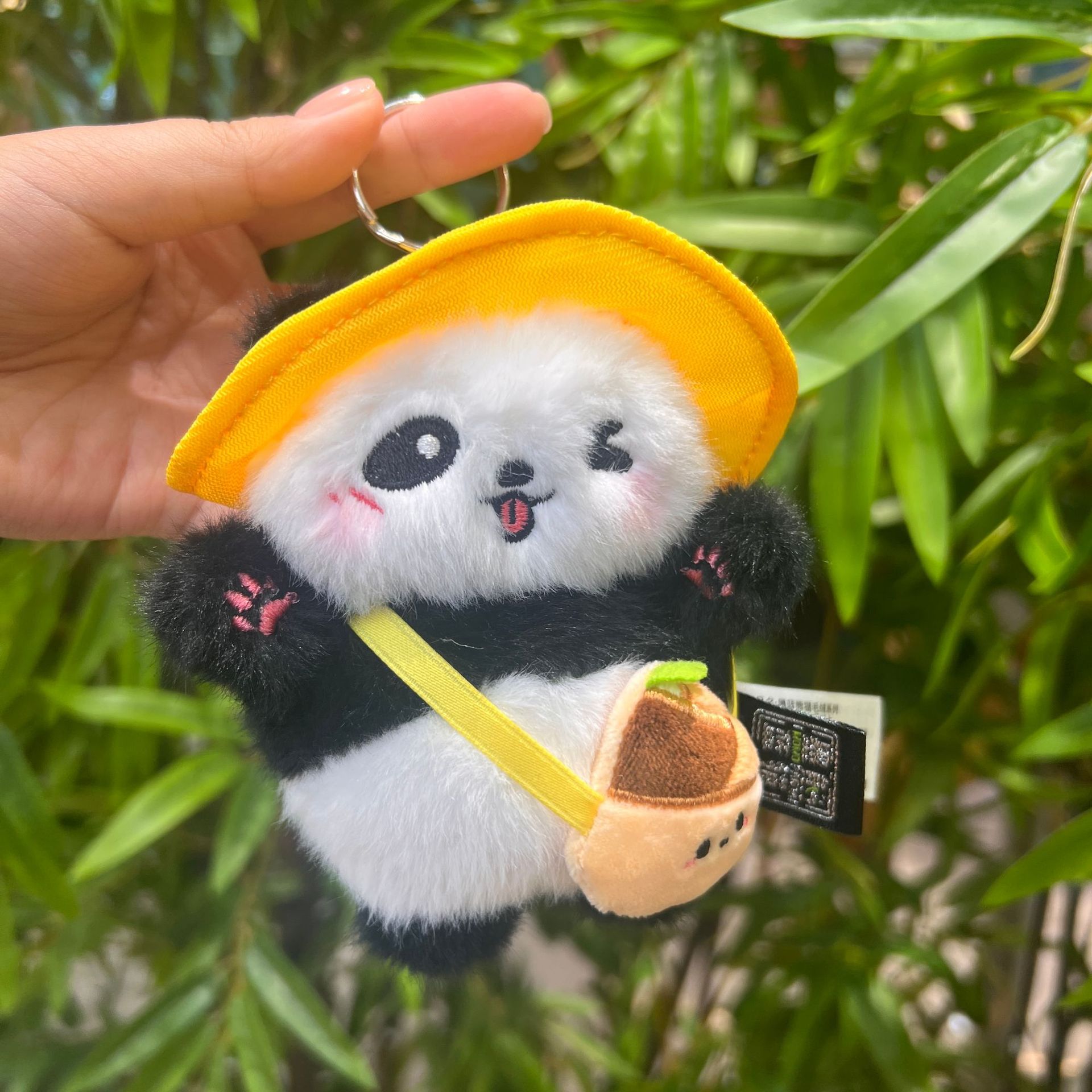 Cute Panda Plush Charm - Backpack Keychain, Travel Bag Decoration Plush Pendant