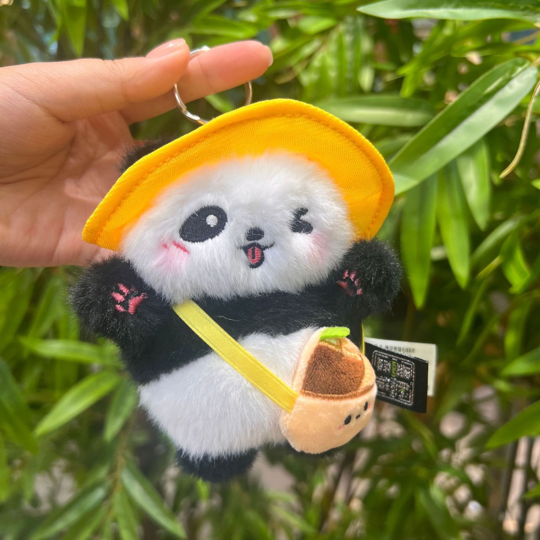 Cute Panda Plush Charm - Backpack Keychain, Travel Bag Decoration Plush Pendant