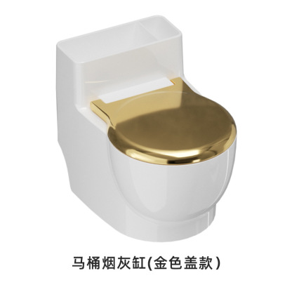 New Chinese Style Wall-Mounted Toilet Ashtray with Lid - Large Cute Creative Gift, Stylish & Ash-Proof