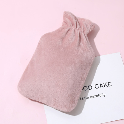 Water injection hot water bag thickened explosion-proof girls hand warmer hot compress stomach foot warmer artifact imitation rabbit flannel irrigation hand warmer bag
