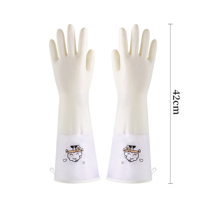 Household Gloves for Dishwashing - Special for Kitchen Cleaning, Waterproof, Multi-Purpose (Suitable for Washing Dishes, Laundry, etc.) - Made of PVC Rubber with Elastic Drawstring Cuff & Hanging Design