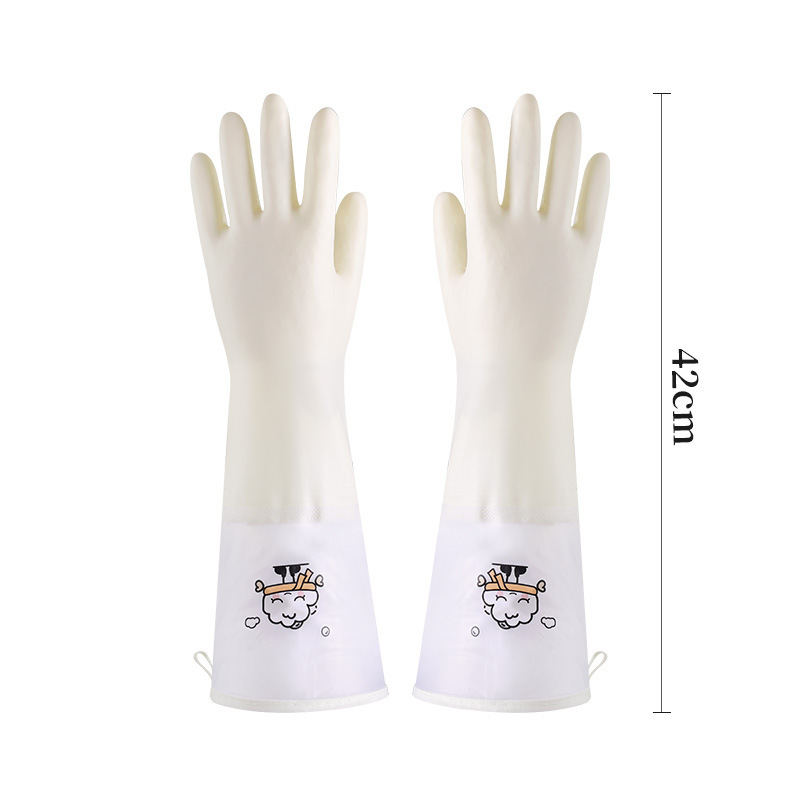 Household Gloves for Dishwashing - Special for Kitchen Cleaning, Waterproof, Multi-Purpose (Suitable for Washing Dishes, Laundry, etc.) - Made of PVC Rubber with Elastic Drawstring Cuff & Hanging Design
