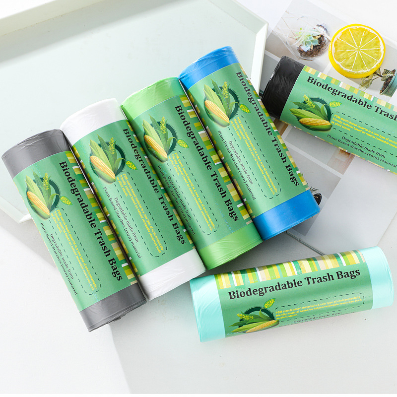 Biodegradable garbage bags environmental protection thickened and enlarged starch-based kitchen degradable garbage bags wholesale