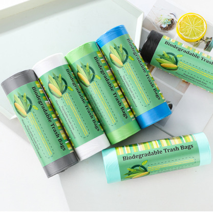 Biodegradable garbage bags environmental protection thickened and enlarged starch-based kitchen degradable garbage bags wholesale